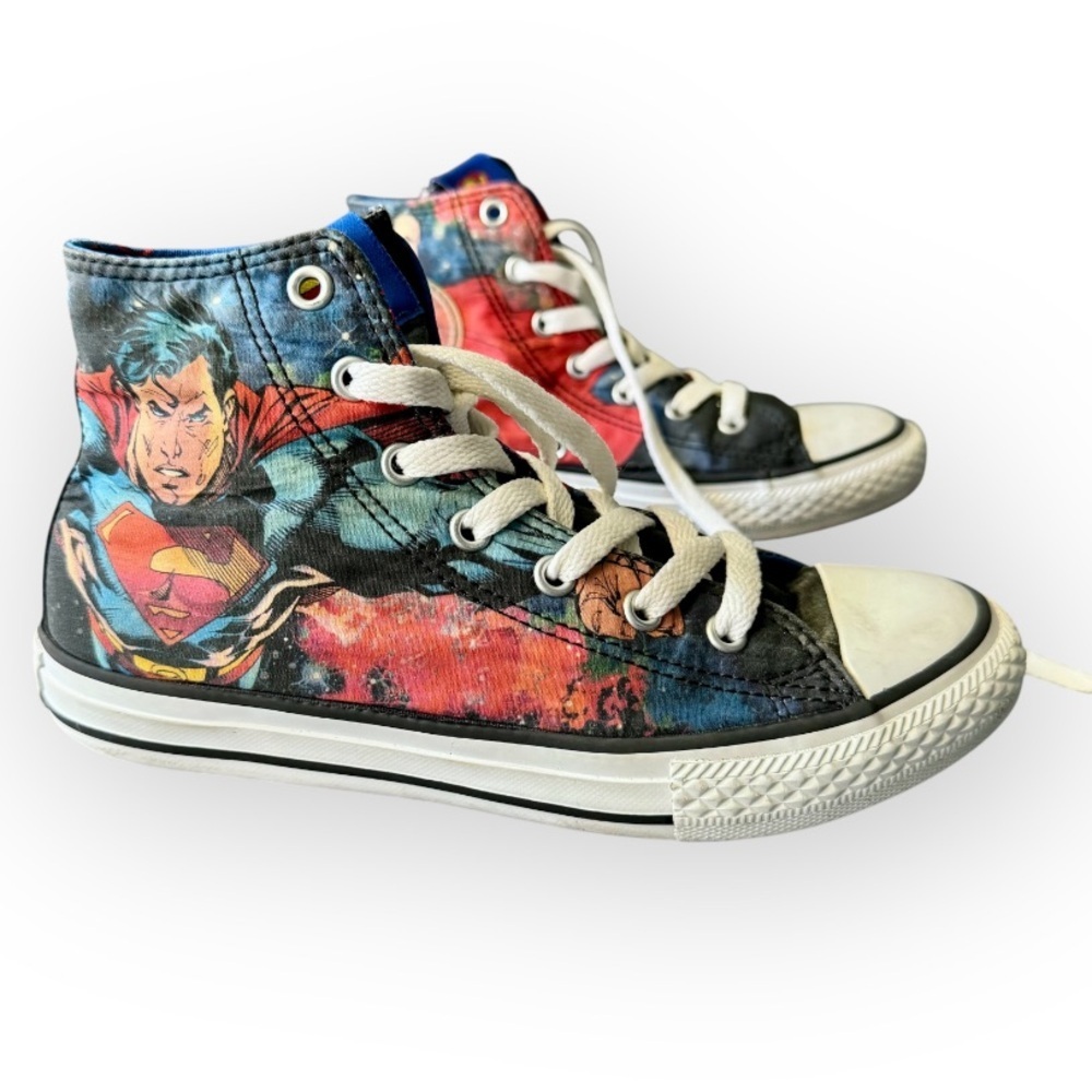 Converse All Star DC Comics Superman Hi top Sneaker Shoes Size men 3 Women 5